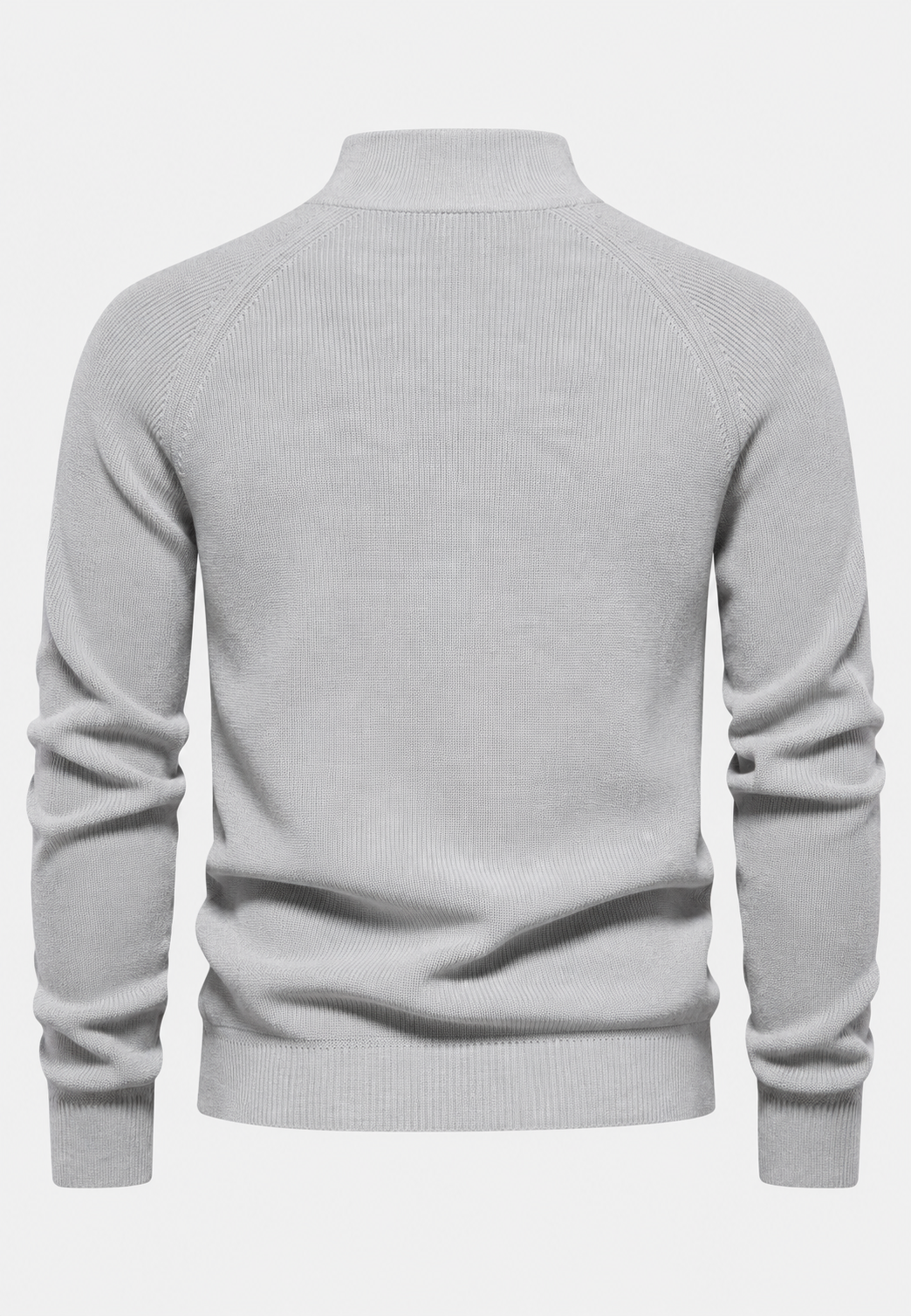Jersey hombre media cremallera cuello alto manga raglán forma natural otoño - Aurel