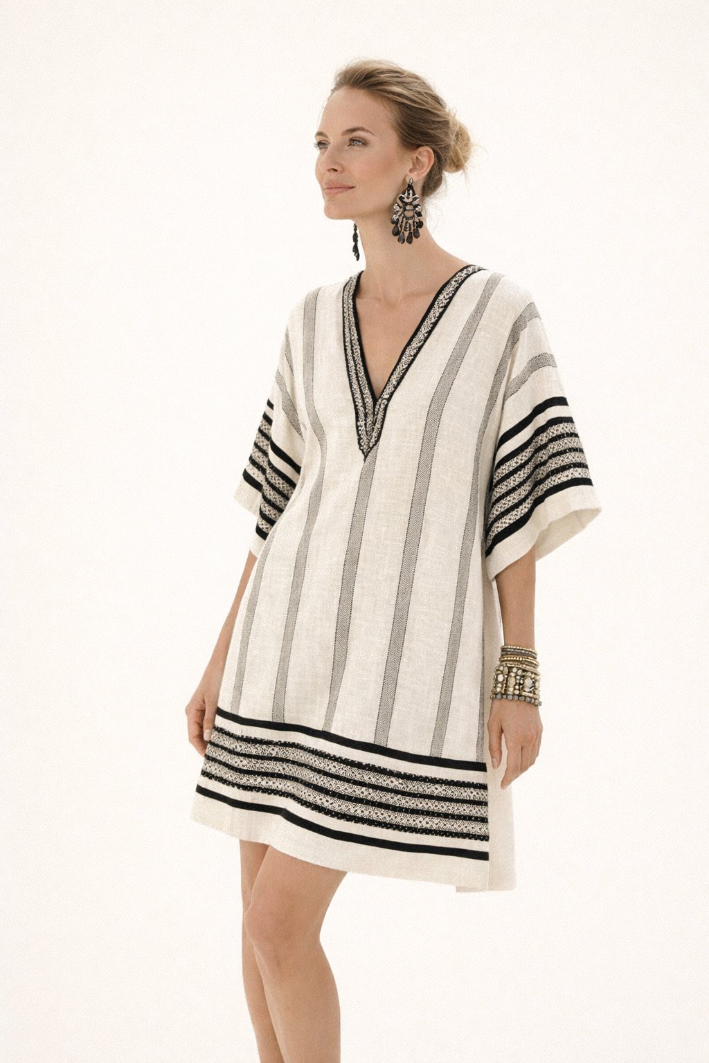 Vestido midi holgado con estampado estilo playa para mujer - Karina