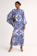 Vestido maxi estampado suelto tipo túnica para mujer - Camila