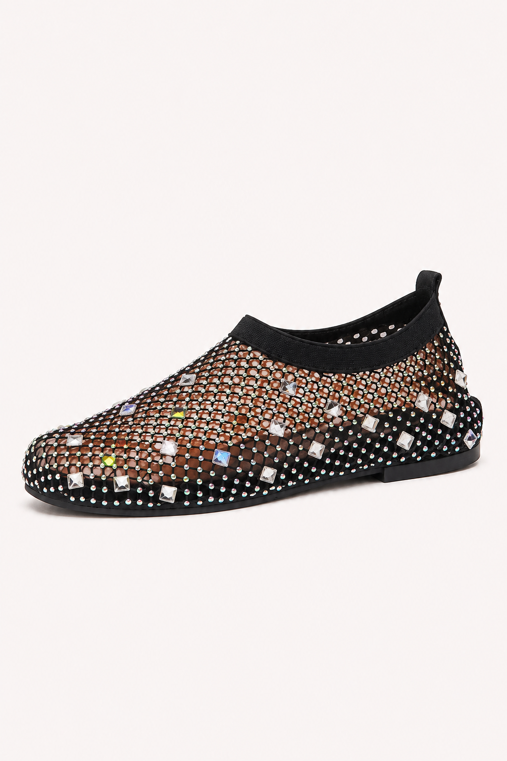 Zapatos planos mujer malla transparente pedrería frente elástico - Silja