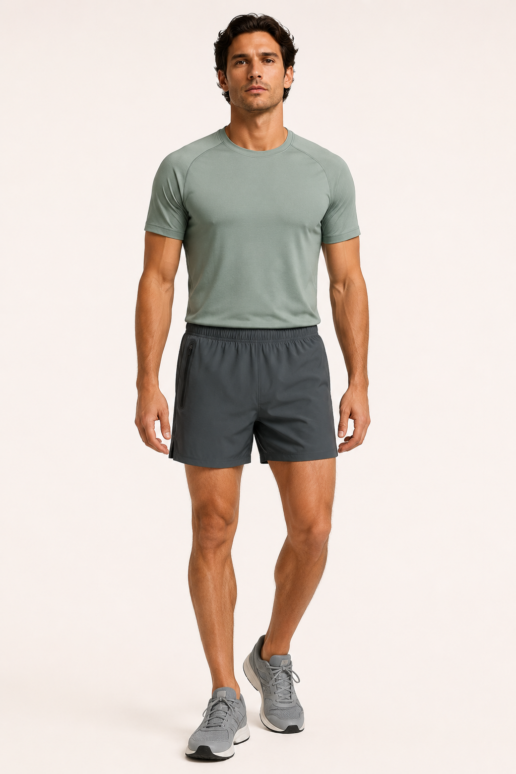 Short deportivo hombre cintura elástica bolsillo lateral cierre verano - Gaspar
