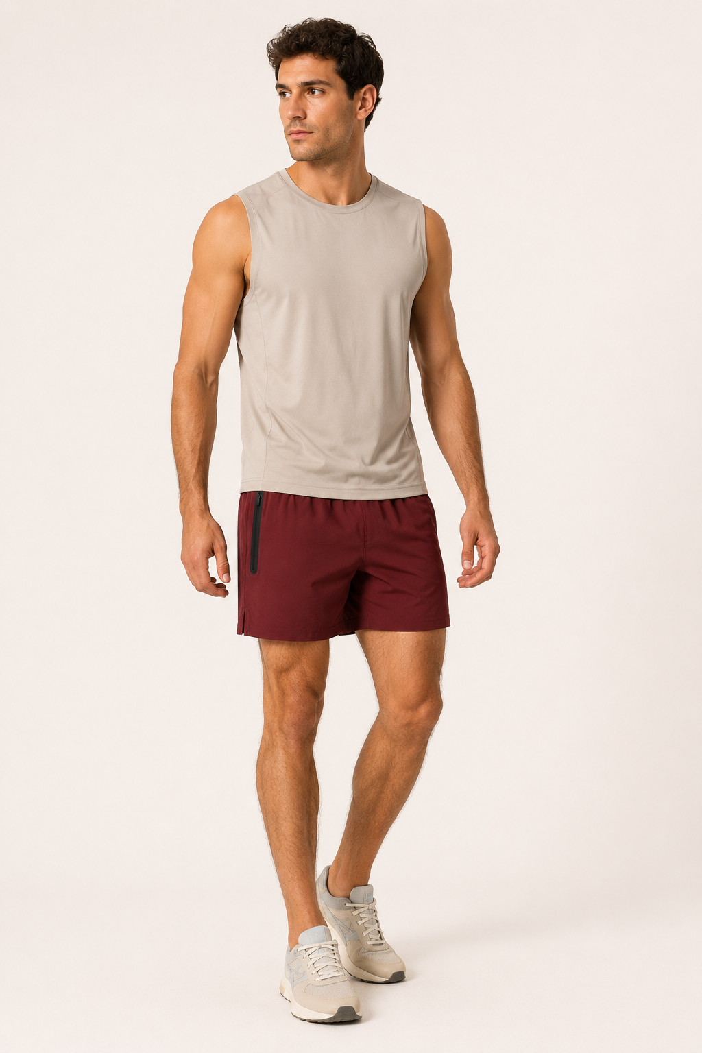Short deportivo hombre cintura elástica bolsillo lateral cierre verano - Gaspar