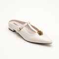 Zapatos mary jane mujer punta fina elegantes detalle dorado - Floriane
