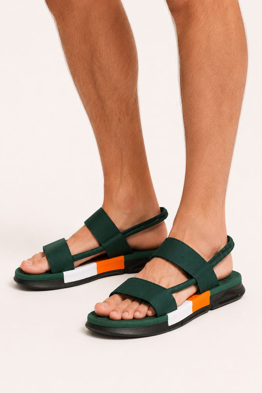 Sandalias hombre tiras anchas correa talón base gruesa casual verano - Matias