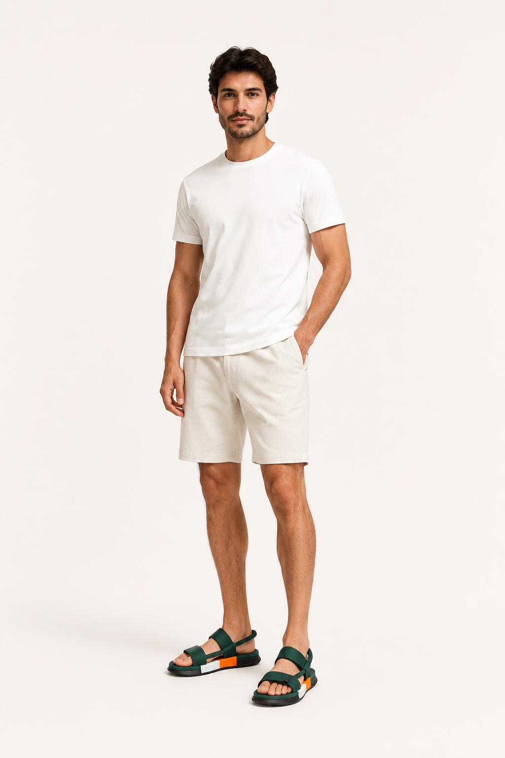 Sandalias hombre tiras anchas correa talón base gruesa casual verano - Matias