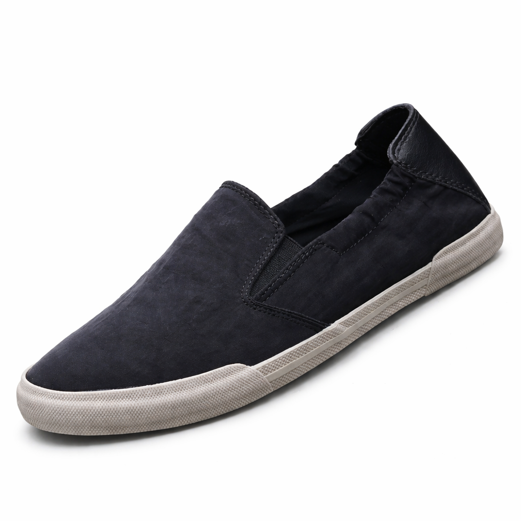 Mocasines para hombre lona lisa sin cordones - Mateo