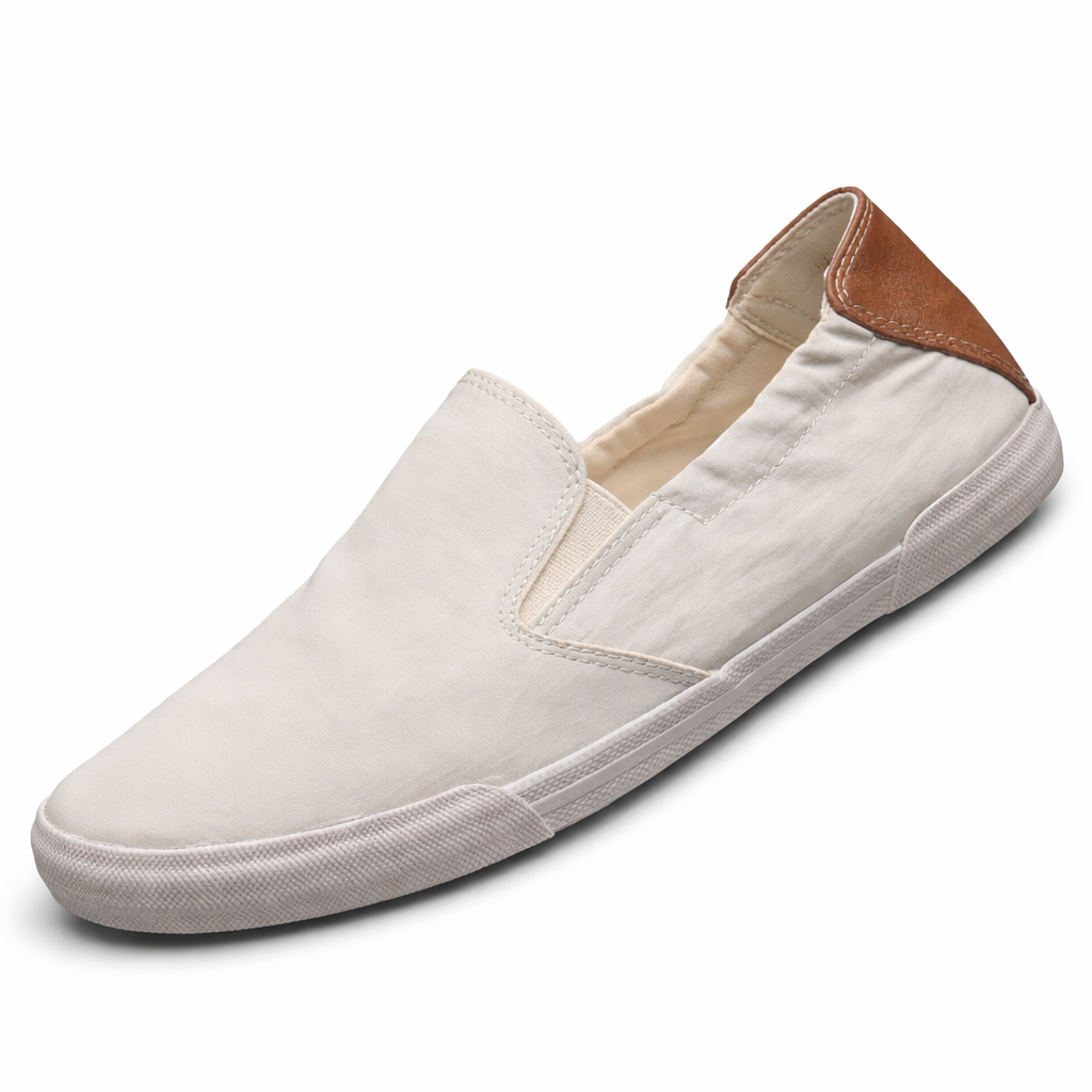 Mocasines para hombre lona lisa sin cordones - Mateo