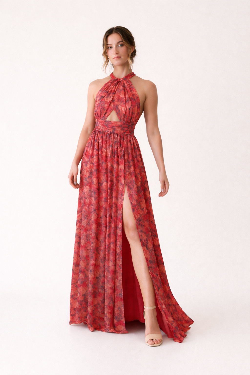 Vestido halter para mujer con abertura frontal - Ennis