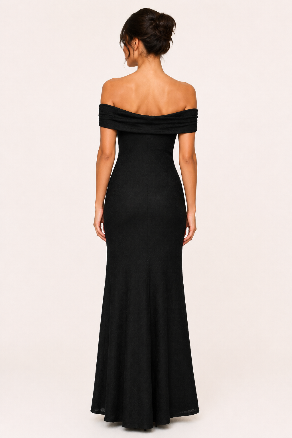 Vestido largo mujer boda sirena hombros descubiertos ajustado elegante - Anja