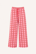 Pantalón palazzo mujer estampado corazones cintura elástica pierna ancha - Nadine