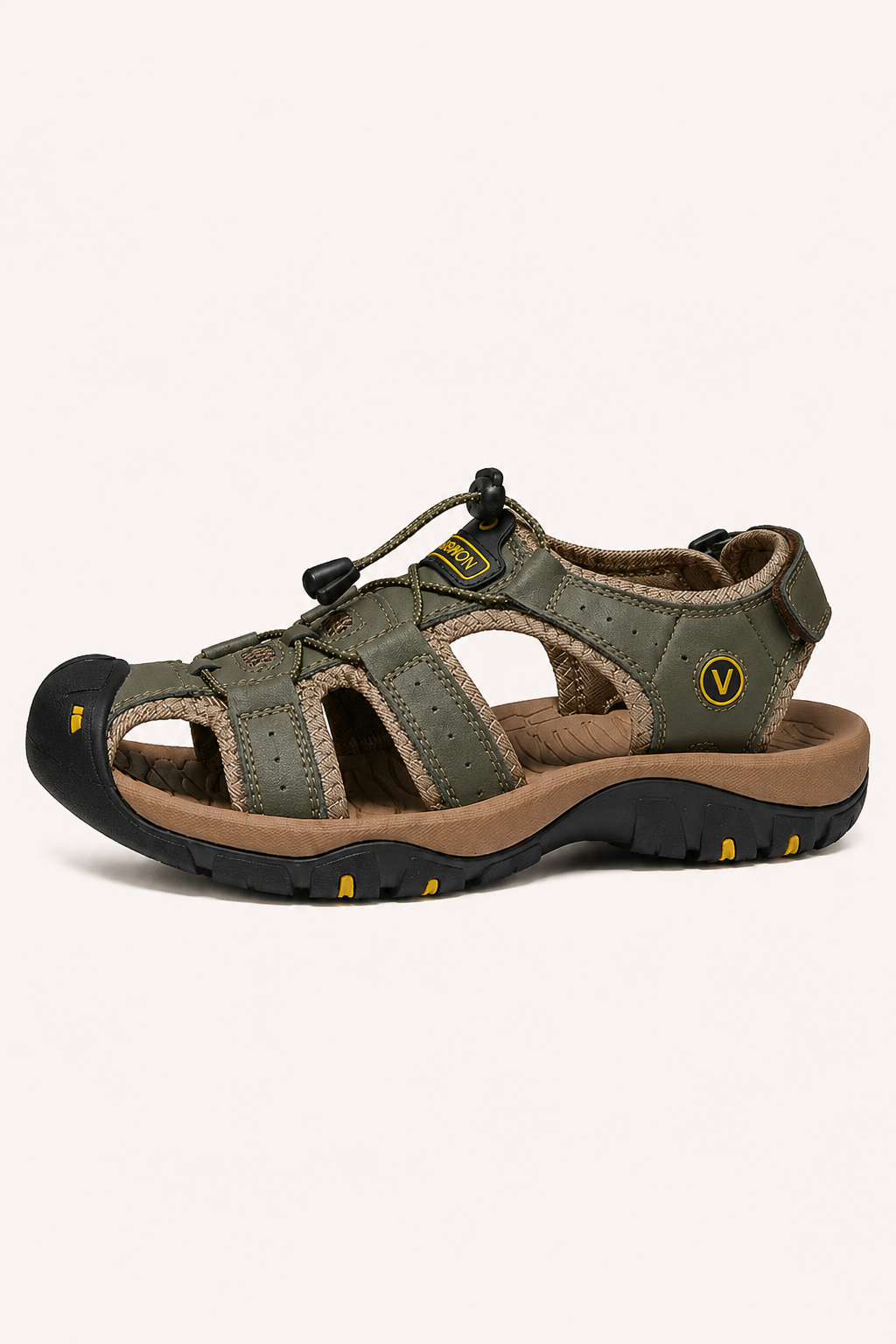 Sandalias hombre trekking puntera reforzada cordón empeine tiras anchas - Viktor