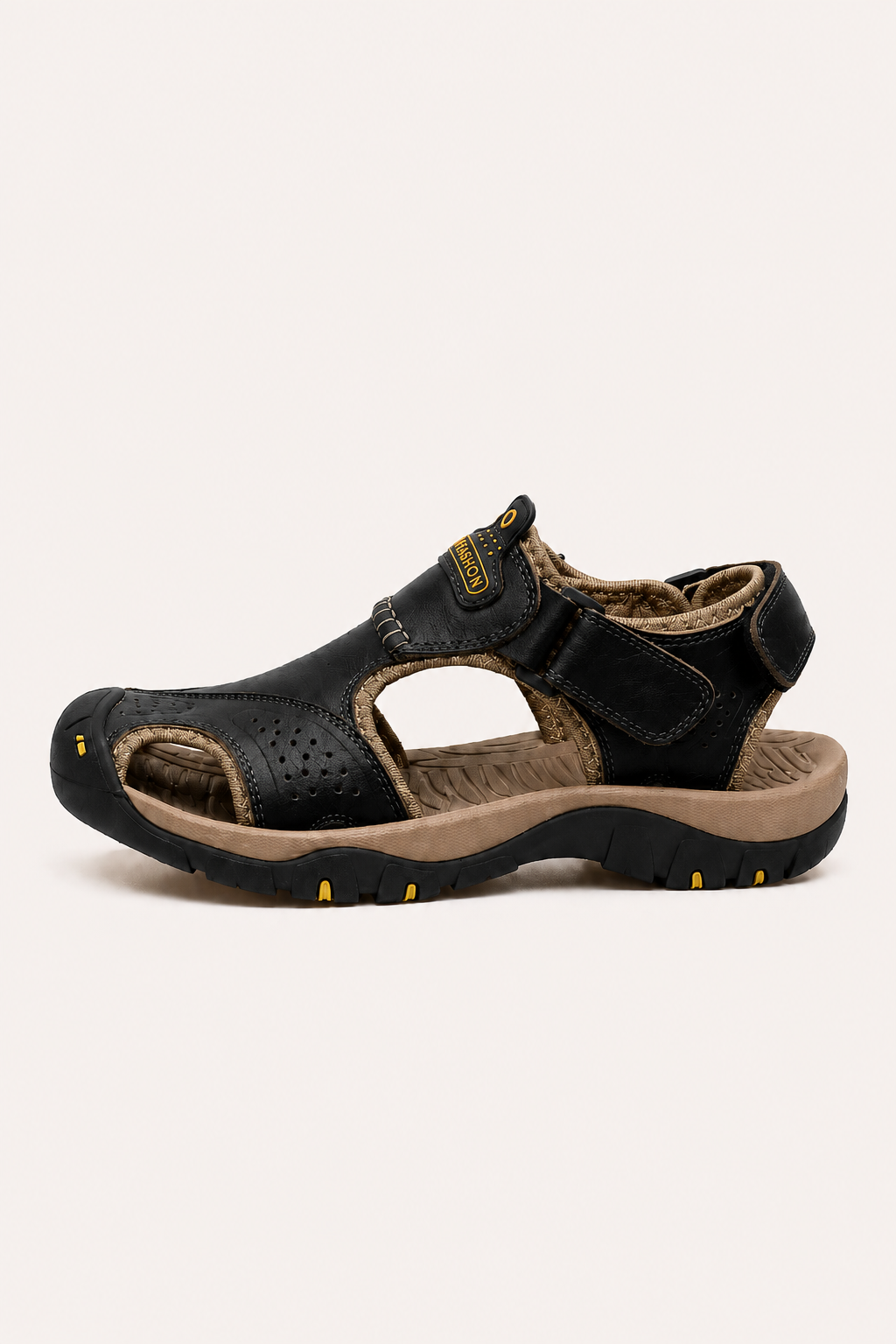 Sandalias hombre trekking puntera reforzada velcro laterales abiertos casual - Theo