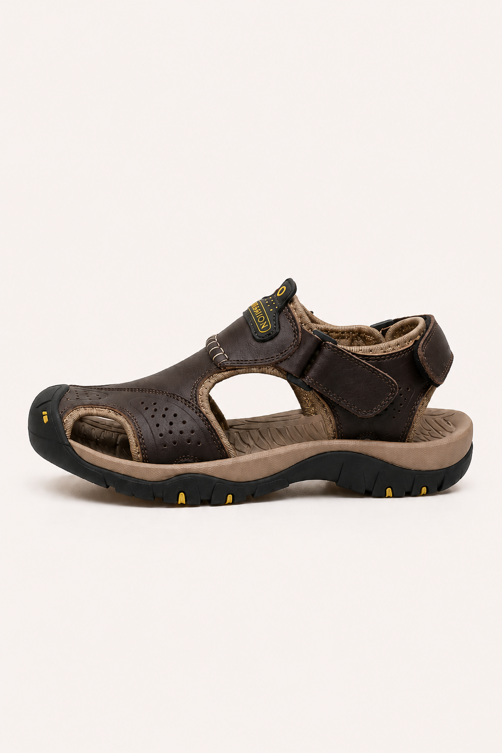 Sandalias hombre trekking puntera reforzada velcro laterales abiertos casual - Theo