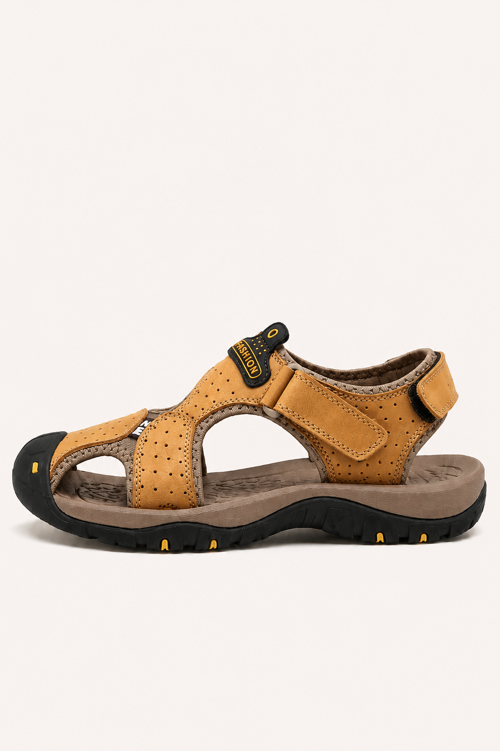 Sandalias hombre trekking punta abierta puntera reforzada correa base gruesa - Lorenz