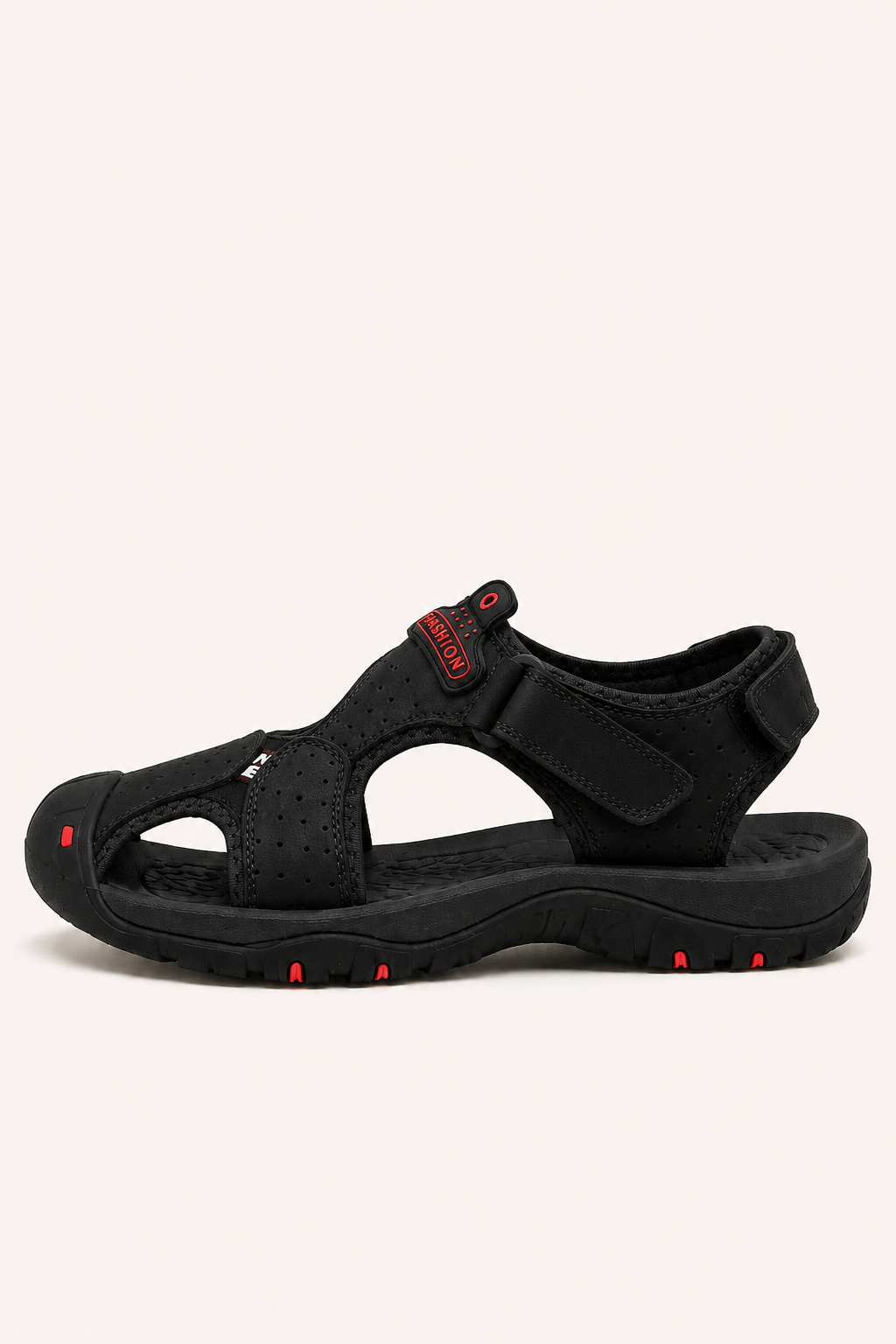 Sandalias hombre trekking punta abierta puntera reforzada correa base gruesa - Lorenz