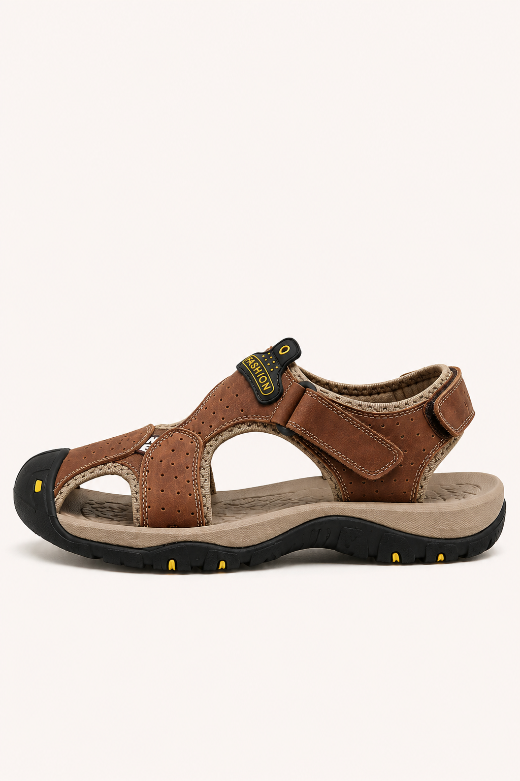 Sandalias hombre trekking punta abierta puntera reforzada correa base gruesa - Lorenz