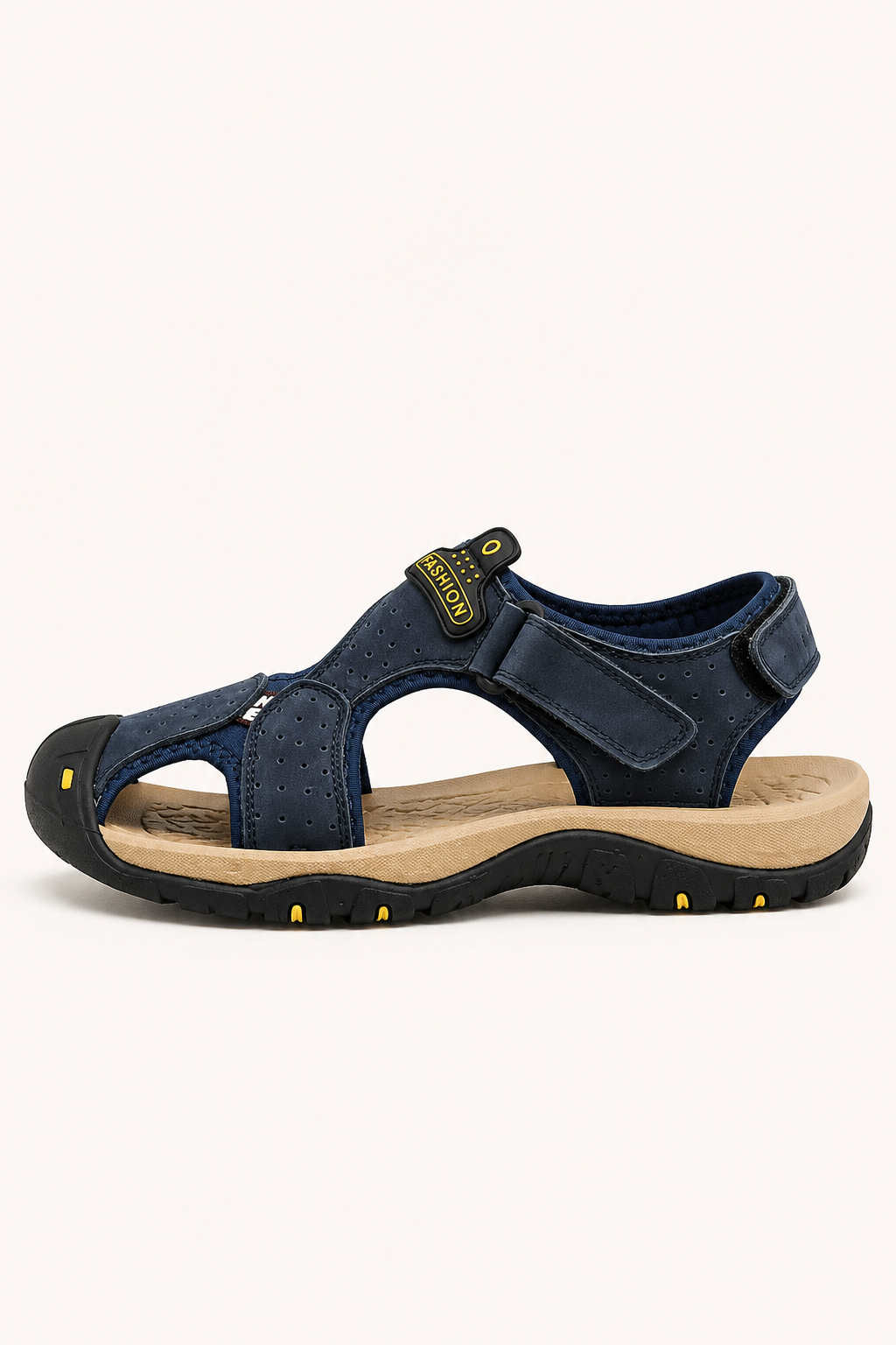 Sandalias hombre trekking punta abierta puntera reforzada correa base gruesa - Lorenz