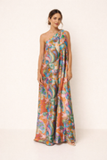 Vestido largo estampado asimétrico de verano para mujer - Kasy
