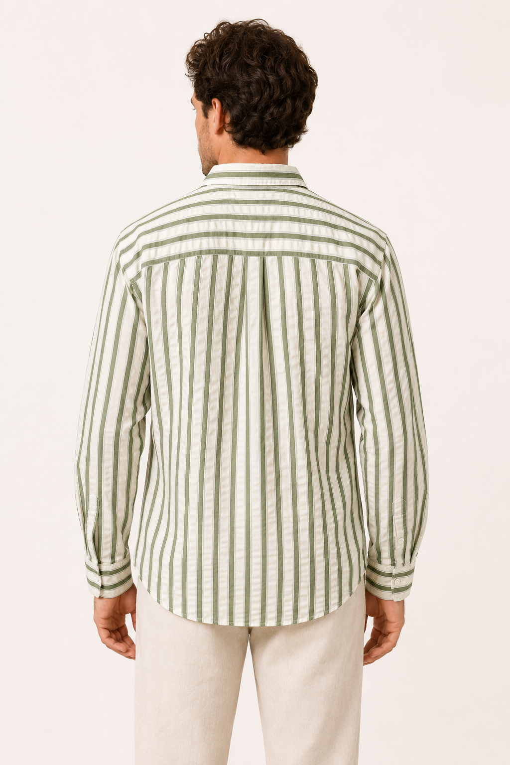 Camisa hombre rayas estilo costero bolsillo contraste elegante casual - Bastian