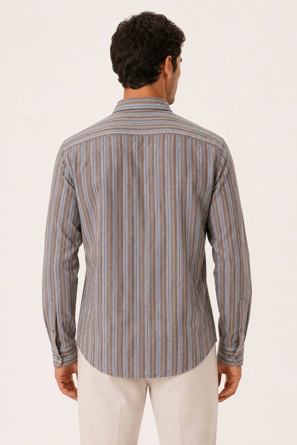 Camisa hombre rayas verticales elegante casual verano mediterráneo - Ralf