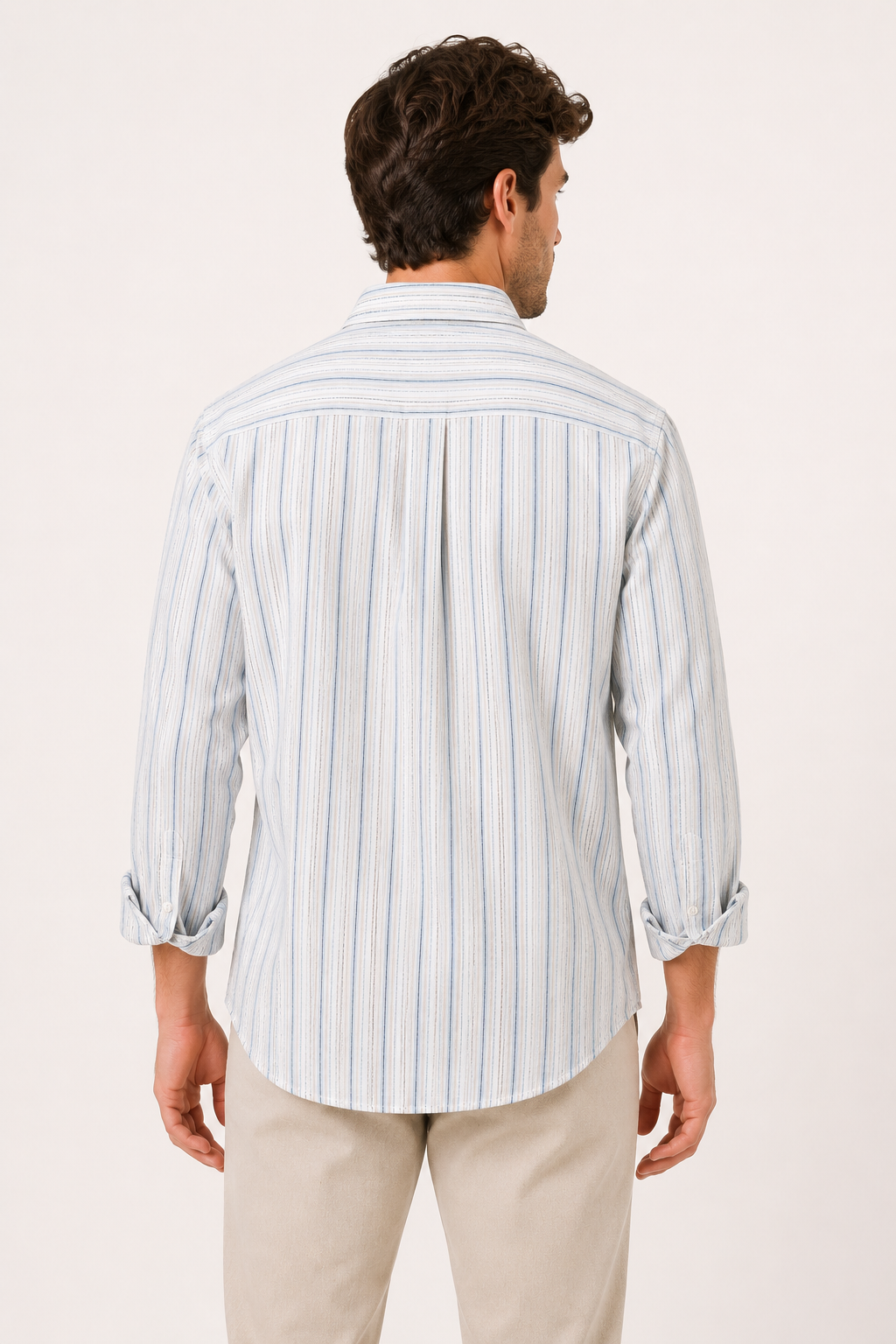 Camisa hombre rayas verticales elegante casual verano mediterráneo - Ralf
