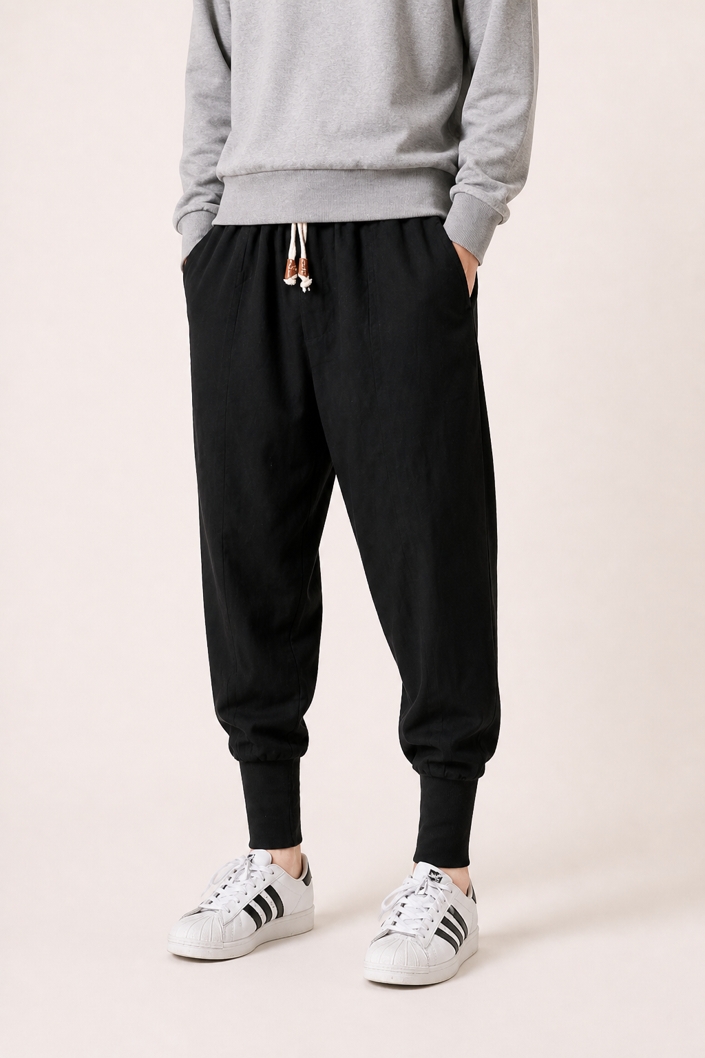 Pantalón jogger hombre cintura elástica cordón cómodo uso diario - Rayan