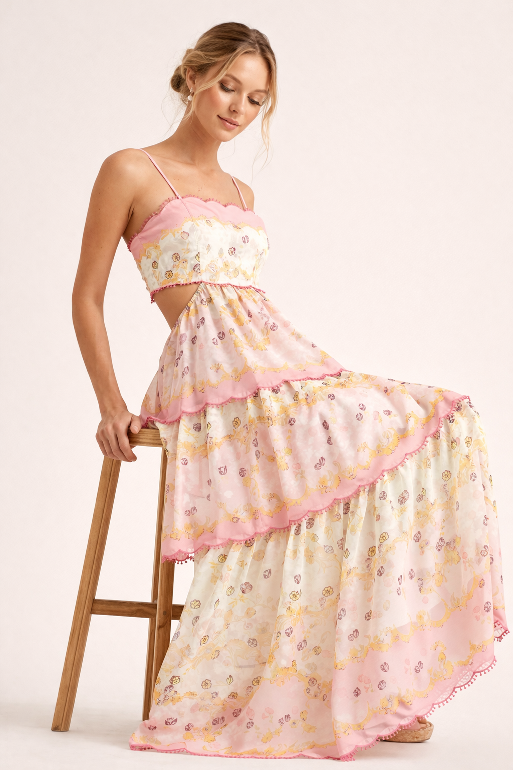 Vestido midi multicolor perfecto para la temporada primaveral - Michela