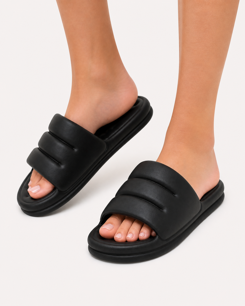 Sandalias planas mujer acolchadas slider empeine abierto verano - Ingrid