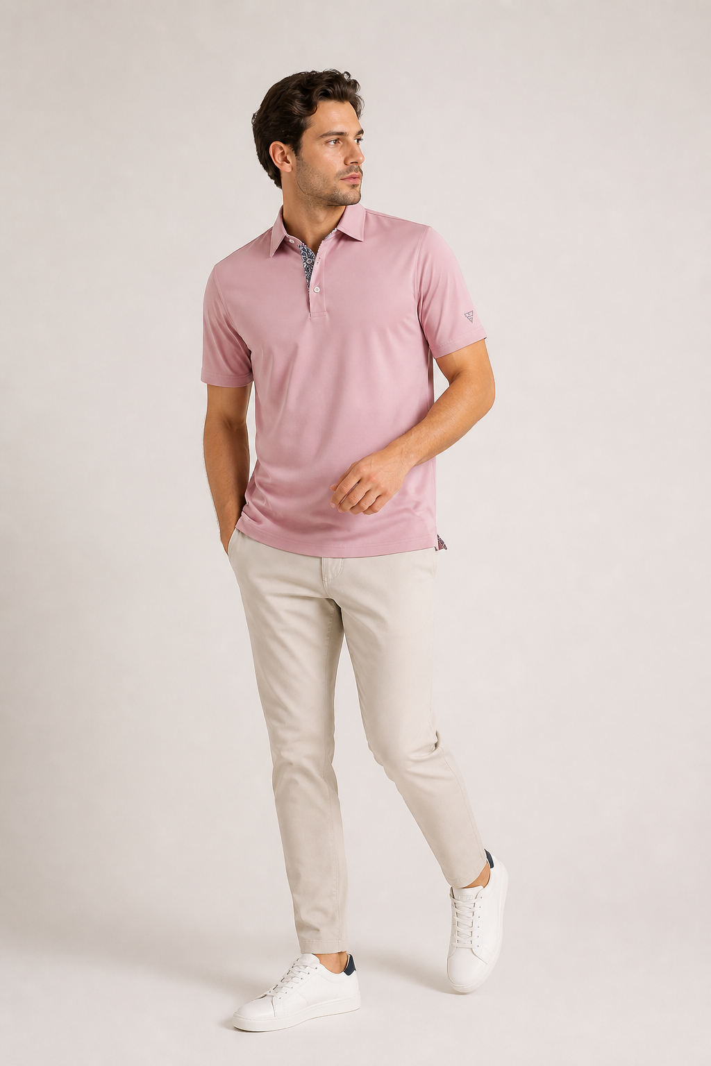 Polo hombre cuello botones manga corta casual fresco - Gunther