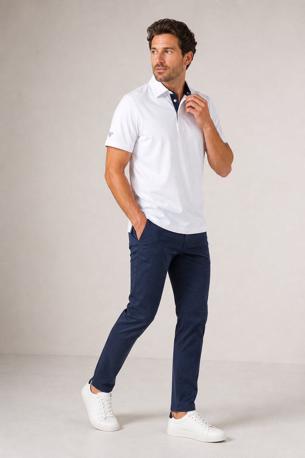 Polo hombre cuello botones manga corta casual fresco - Gunther