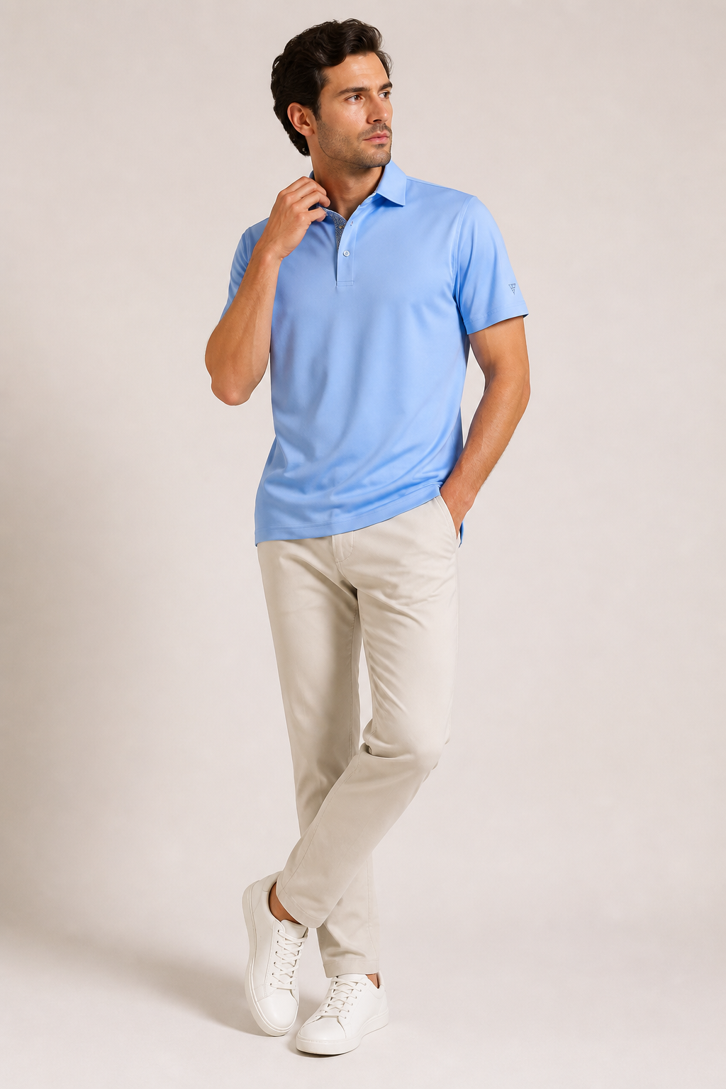 Polo hombre cuello botones manga corta casual fresco - Gunther