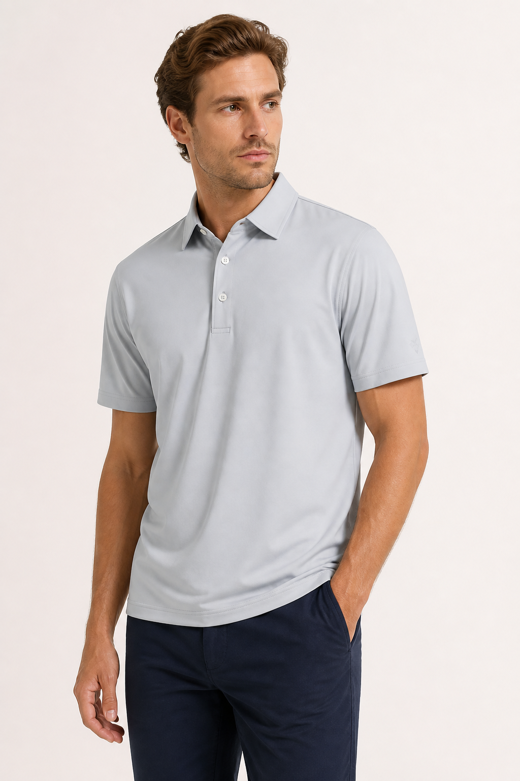 Polo hombre cuello botones manga corta casual fresco - Gunther