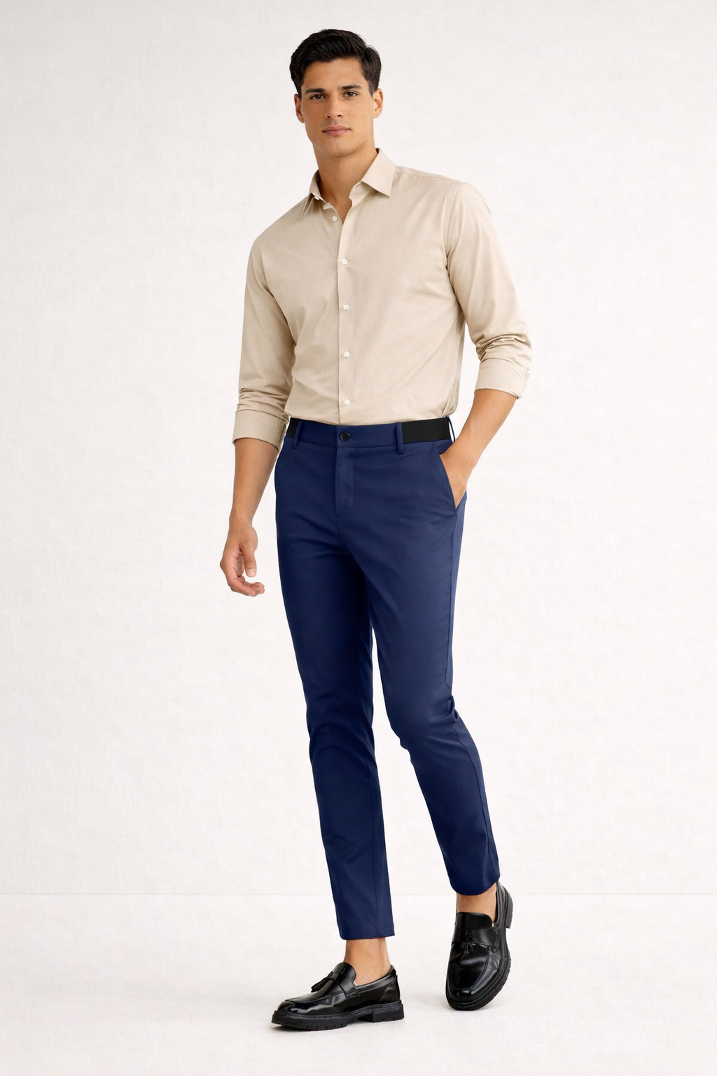 Pantalones chinos para hombre corte slim con cierre clásico - Lionel
