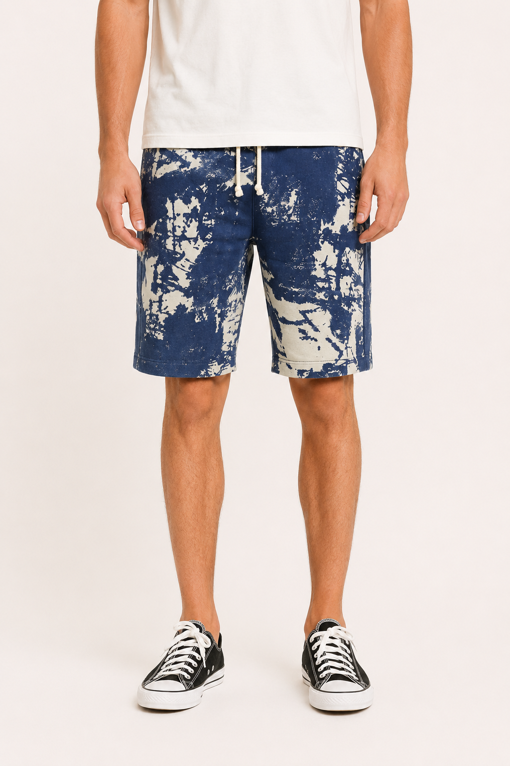 Short hombre estampado abstracto cintura ajustable largo rodilla casual - Hugo