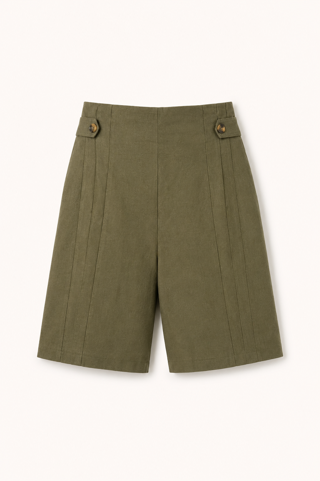 Short mujer tiro alto botones laterales pinzas frontales bolsillos - Maren