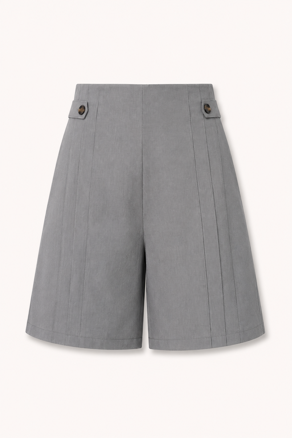 Short mujer tiro alto botones laterales pinzas frontales bolsillos verano - Maren