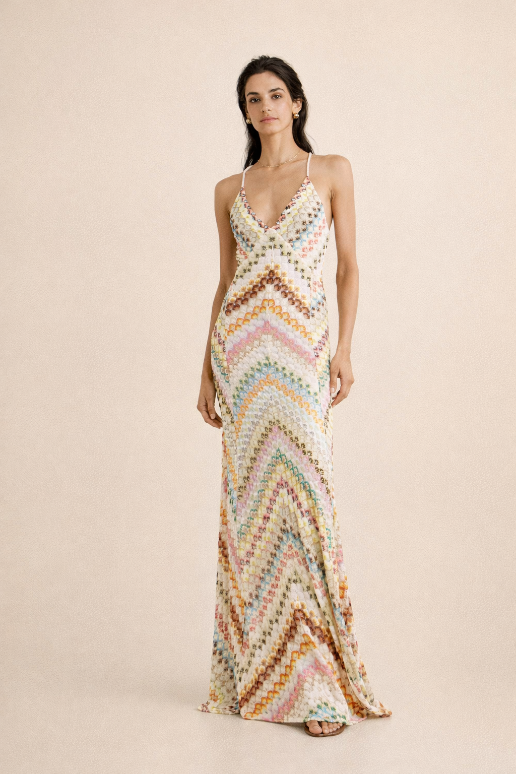 Vestido maxi multicolor de primavera - Elena