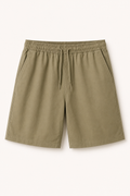 Bermuda lino hombre cintura elástica cordón bolsillos laterales casual verano - Levin