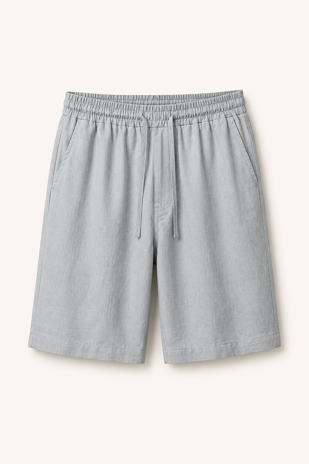 Bermuda lino hombre cintura elástica cordón bolsillos laterales casual verano - Levin