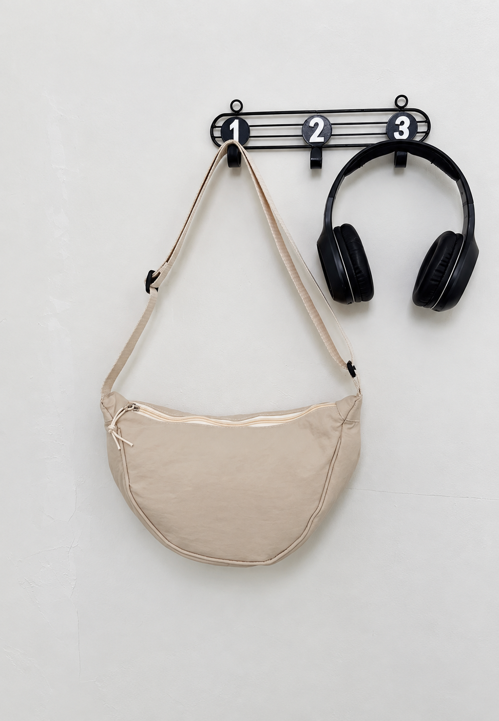 Bolso bandolera mujer nylon media luna correa ajustable compacto casual - Nerea