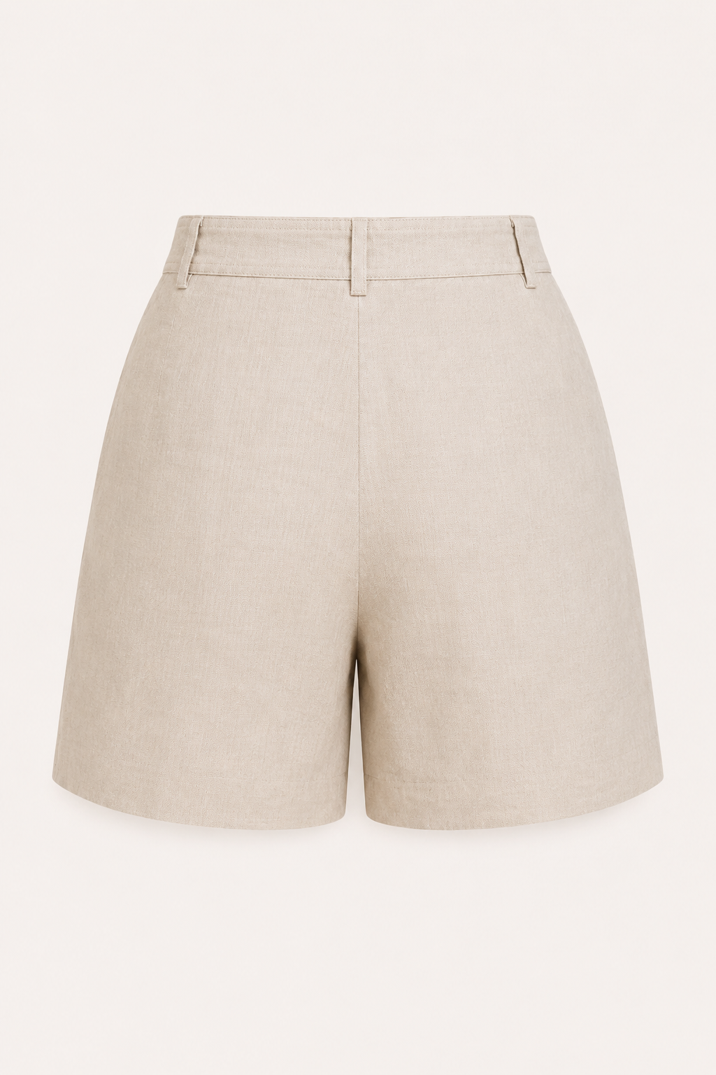 Short mujer lino algodón tiro alto pinzas frontales trabillas cinturón - Holly