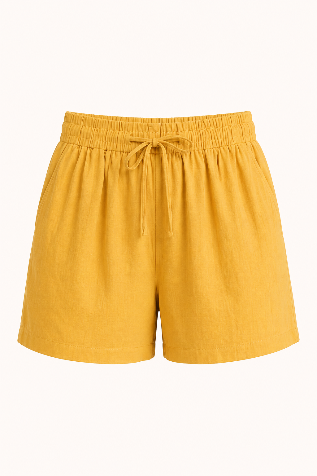 Short mujer lino algodón cintura elástica cordón pierna amplia casual - Anja