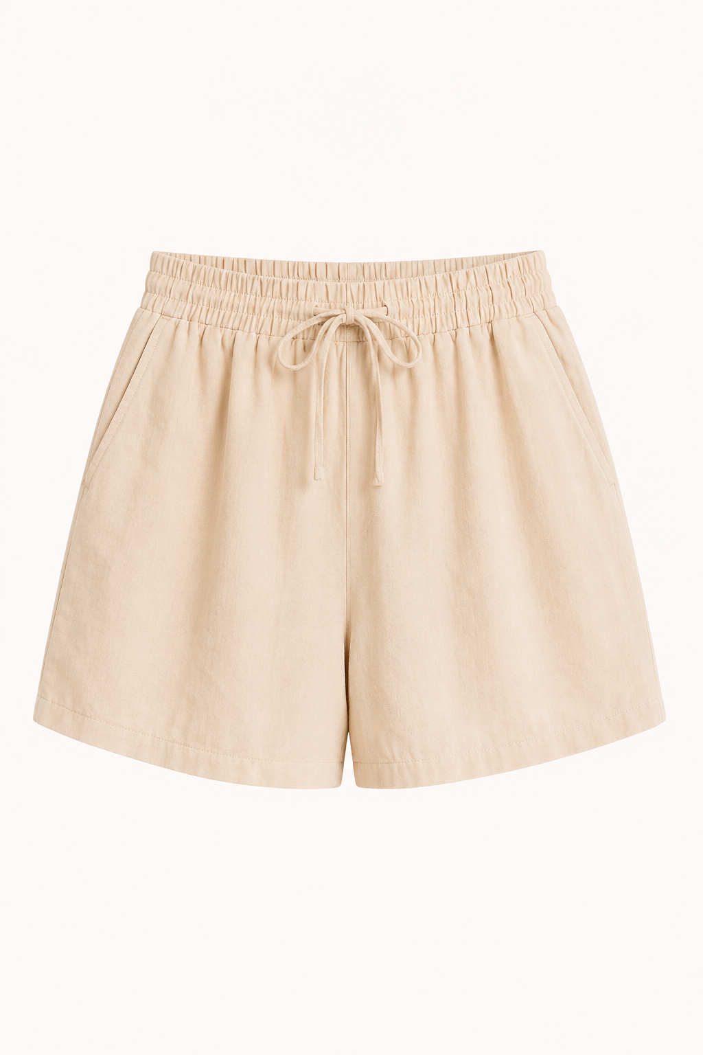 Short mujer lino algodón cintura elástica cordón pierna amplia relajado - Anja