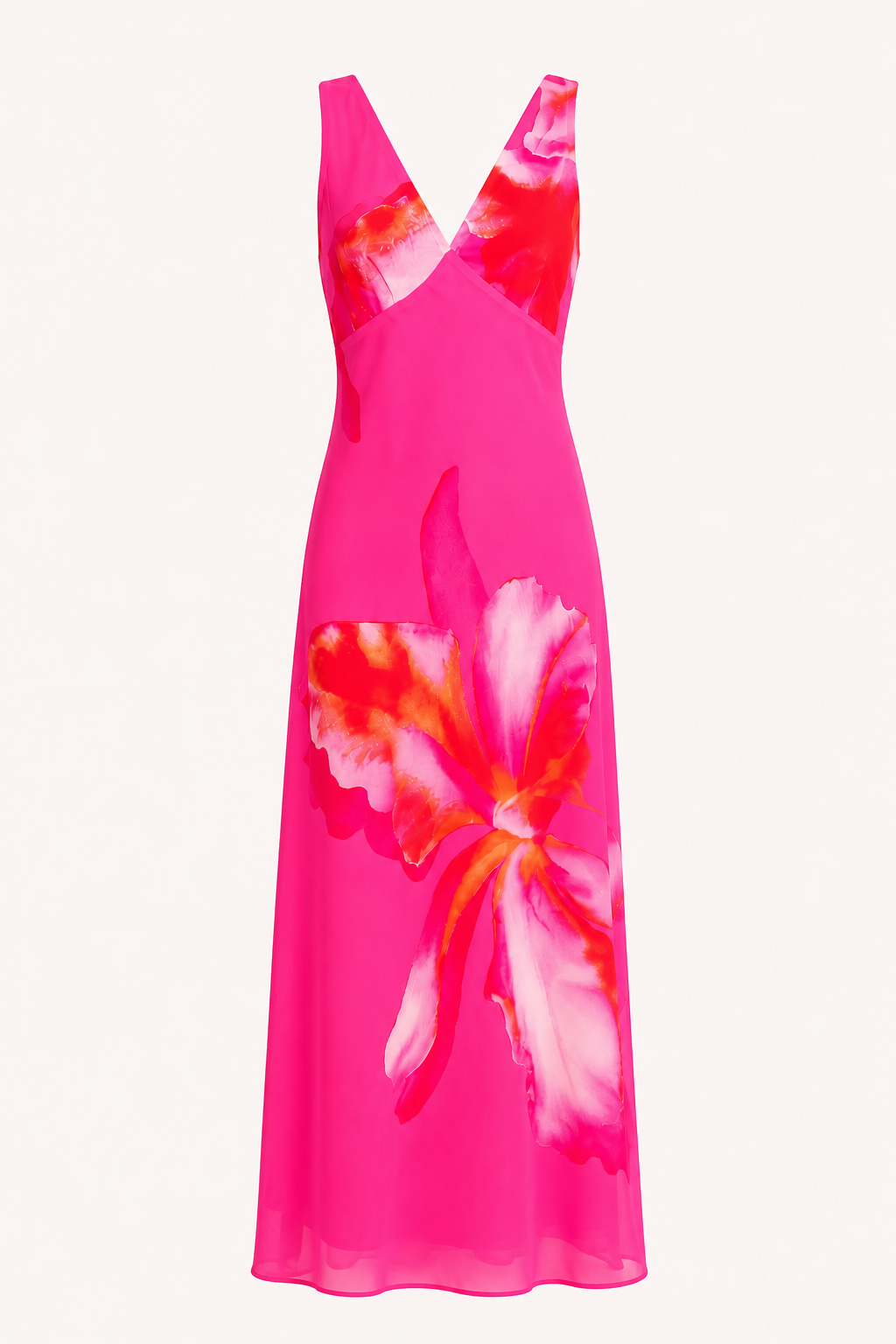 Vestido largo mujer floral escote cruzado sin mangas verano ligero - Soraya