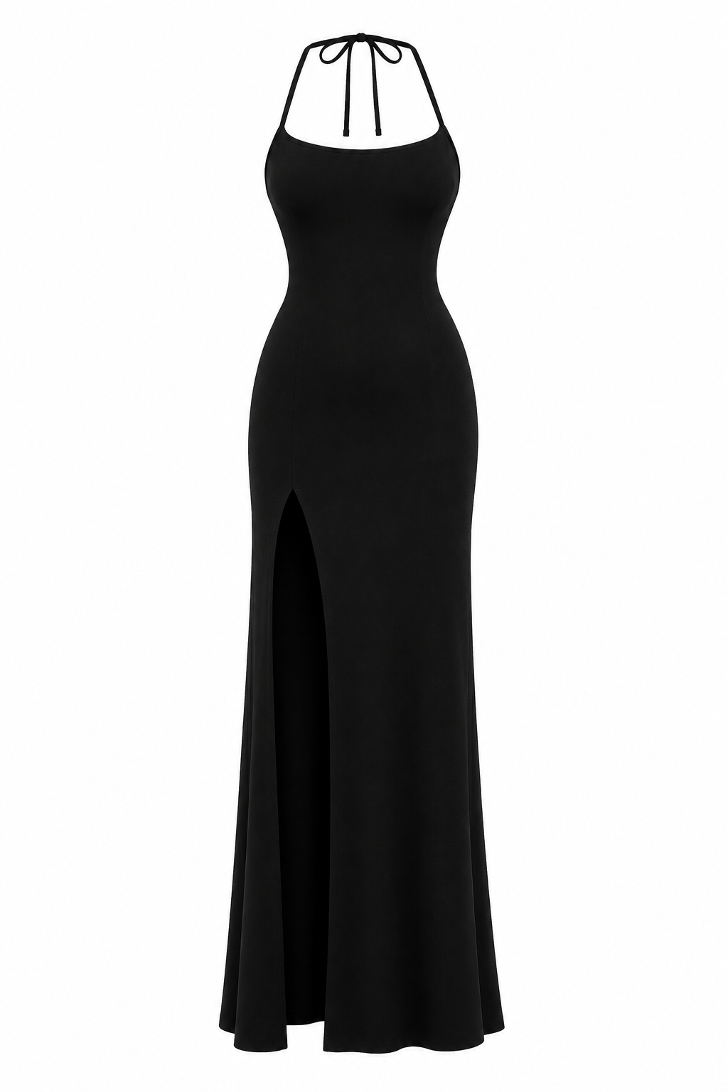 Vestido largo mujer tirantes finos abertura lateral espalda descubierta elegante - Kiara