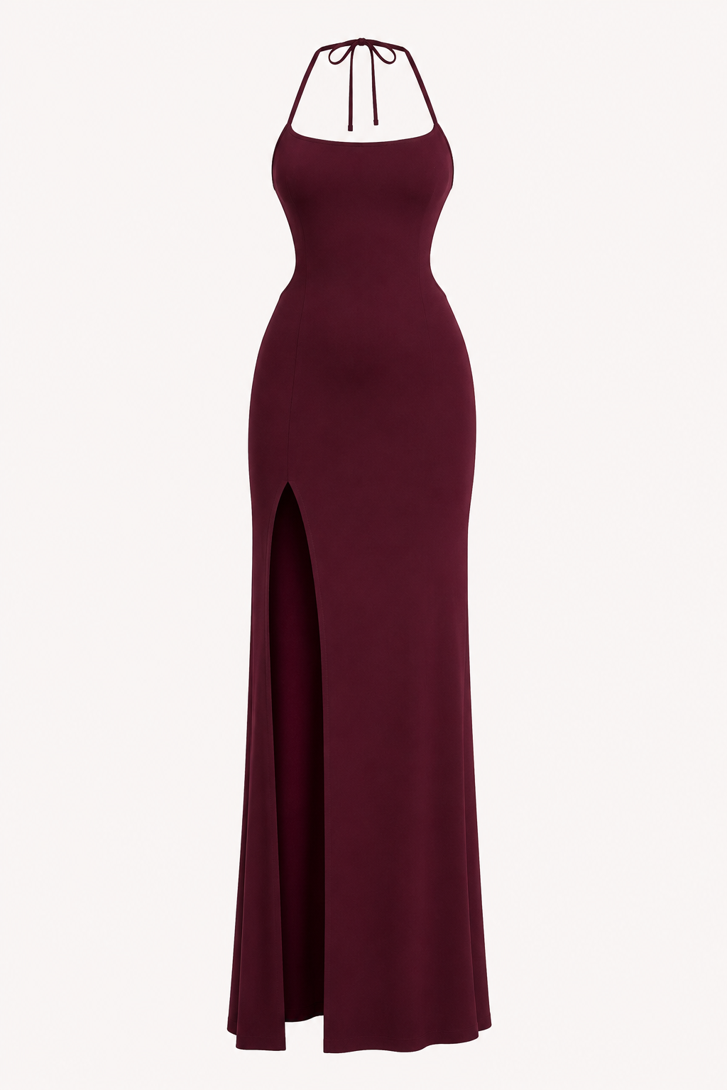 Vestido largo mujer tirantes finos abertura lateral espalda descubierta elegante - Kiara