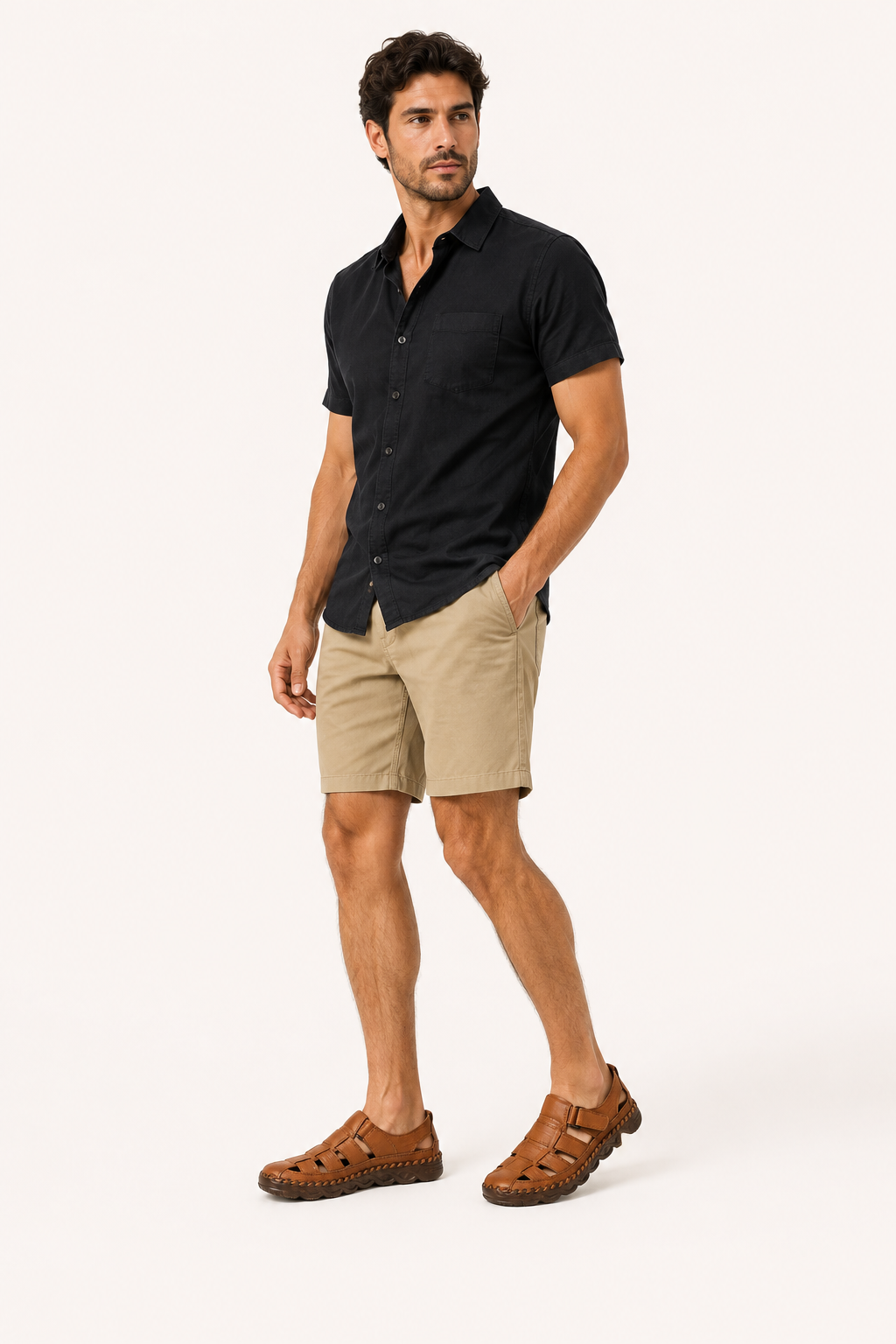 Sandalias hombre cerradas tiras anchas velcro suela gruesa caminata - Oskar