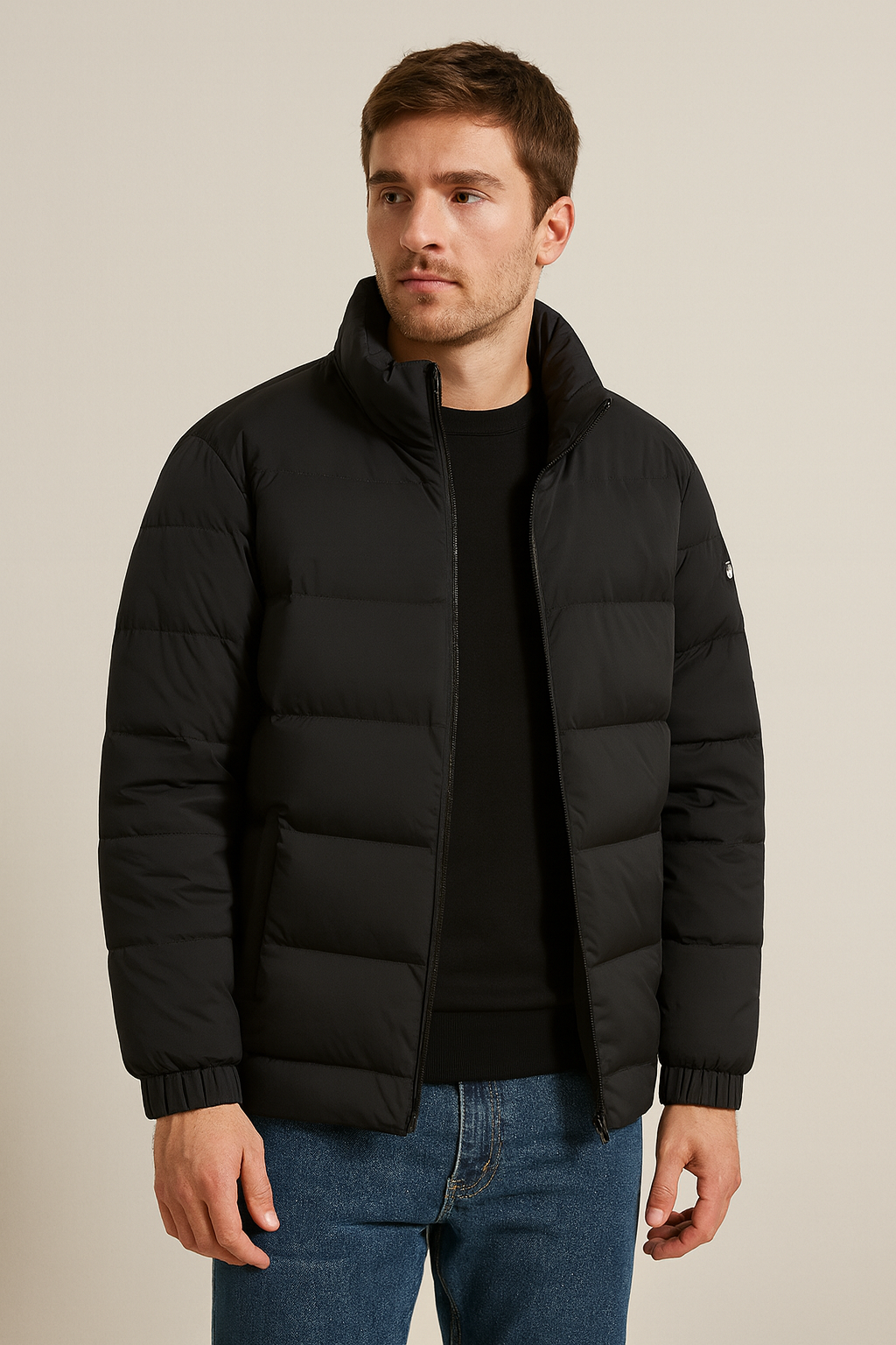 Chaqueta hombre acolchado ligero con cuello alto ideal para climas fríos y desplazamientos diarios