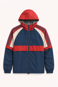 Chaqueta deportiva hombre capucha ajustable cortavientos contraste - Adriano