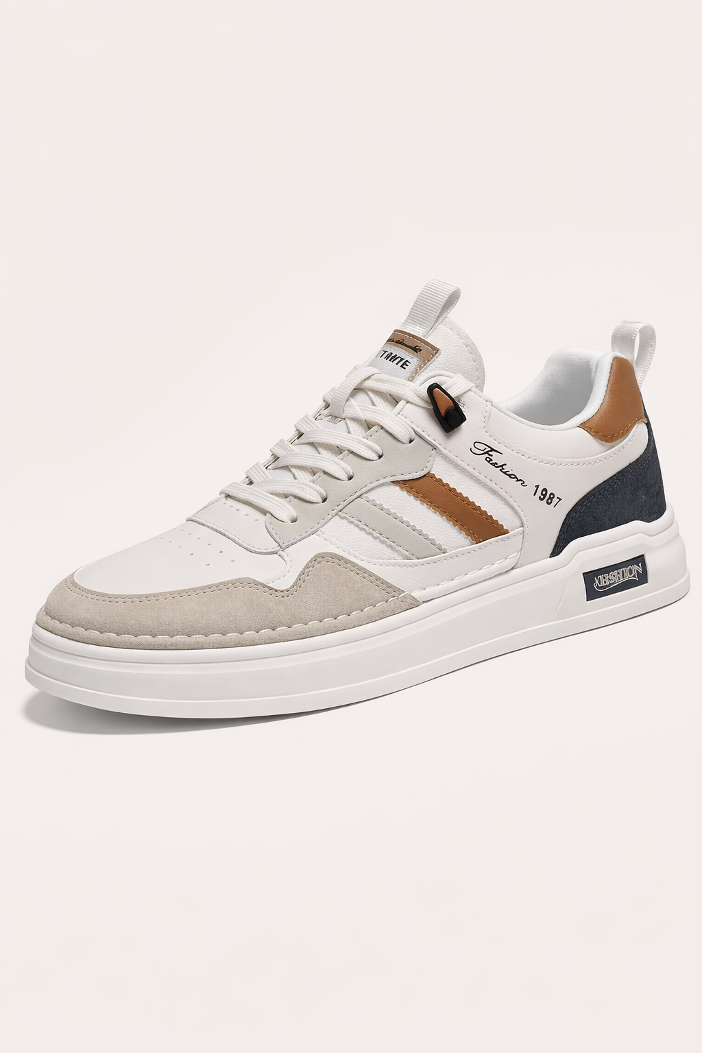 Zapatillas para hombre con acabado tipo gamuza y franjas laterales - Norvik